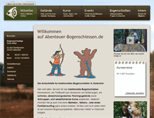 Tablet Screenshot of abenteuer-bogenschiessen.de